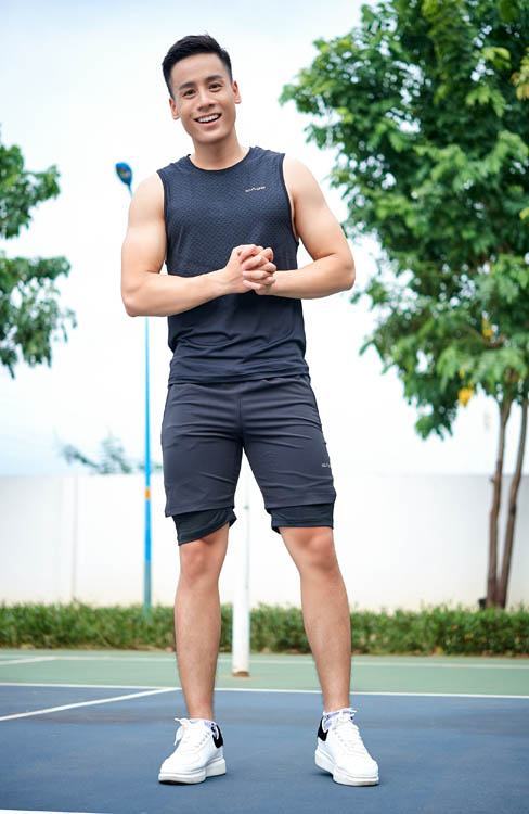 Set Nam Áo Tanktop Icado AT1 + Quần Đùi Icado 2 Lớp AT3
